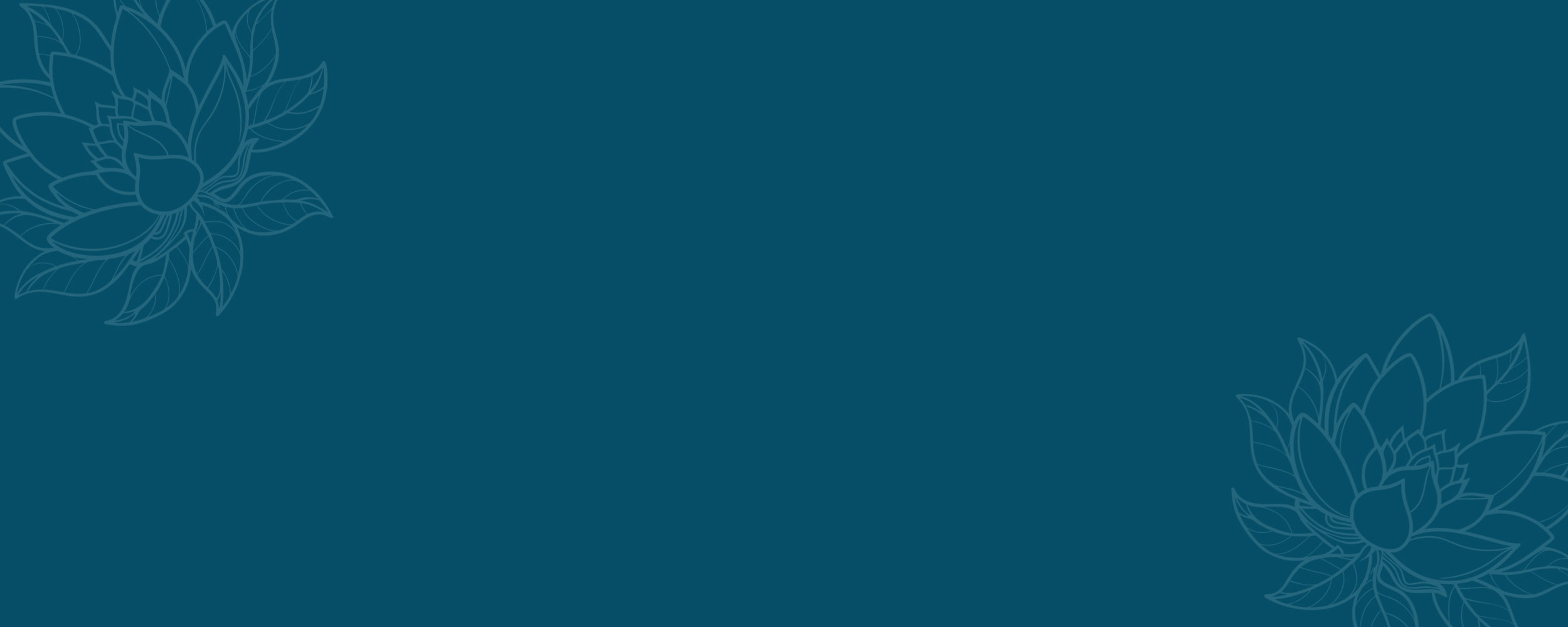 The image features a blue banner with a floral pattern at its top, against a light background.